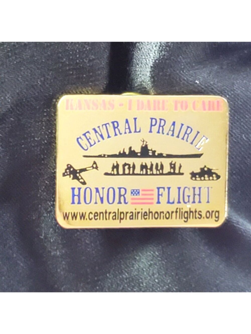 Kansas Central Prairie Honor Flight Lapel Pin Gold Tone Collectible SymbolArts - Picture 8 of 8
